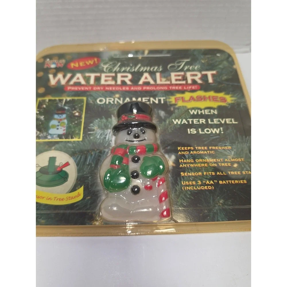 Vintage Christmas Tree‎ Water Alert Snowman ornament designed to flash
